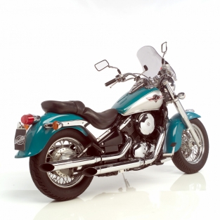 Silvertail K02 Chrome Compleet Uitlaatsysteem met Dubbele Einddemper met E-keur Kawasaki VN 800 Classic 1996 > 2006